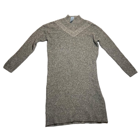 Loft Bobble Mock Neck Sweater Dress grey petite size Large New with tags. - Picture 7 of 8